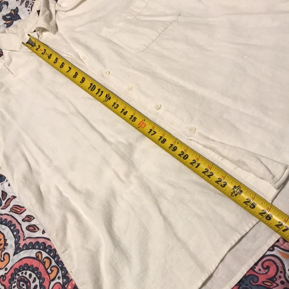 George Linen Blend Mens Casual Button Down Shirt - Picture 5 of 10